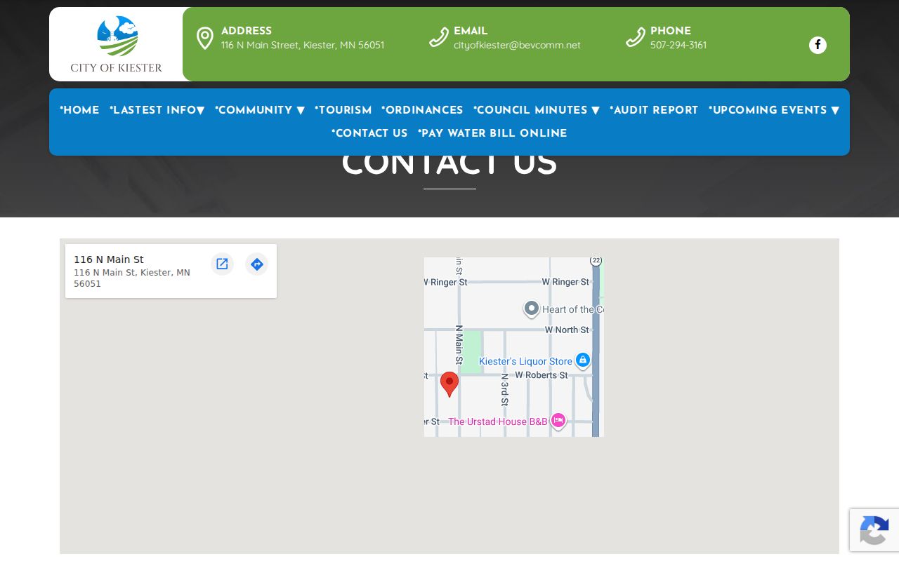 Kiester court docket city government contact context