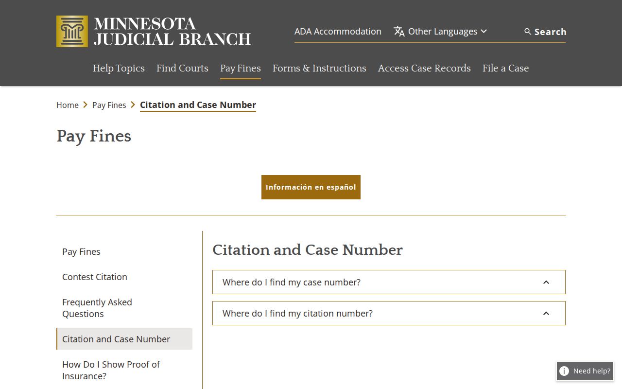 Faribault County traffic court records citation and case number information