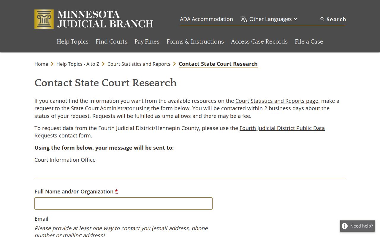 Wells court docket Minnesota Judicial Branch court statistics contact