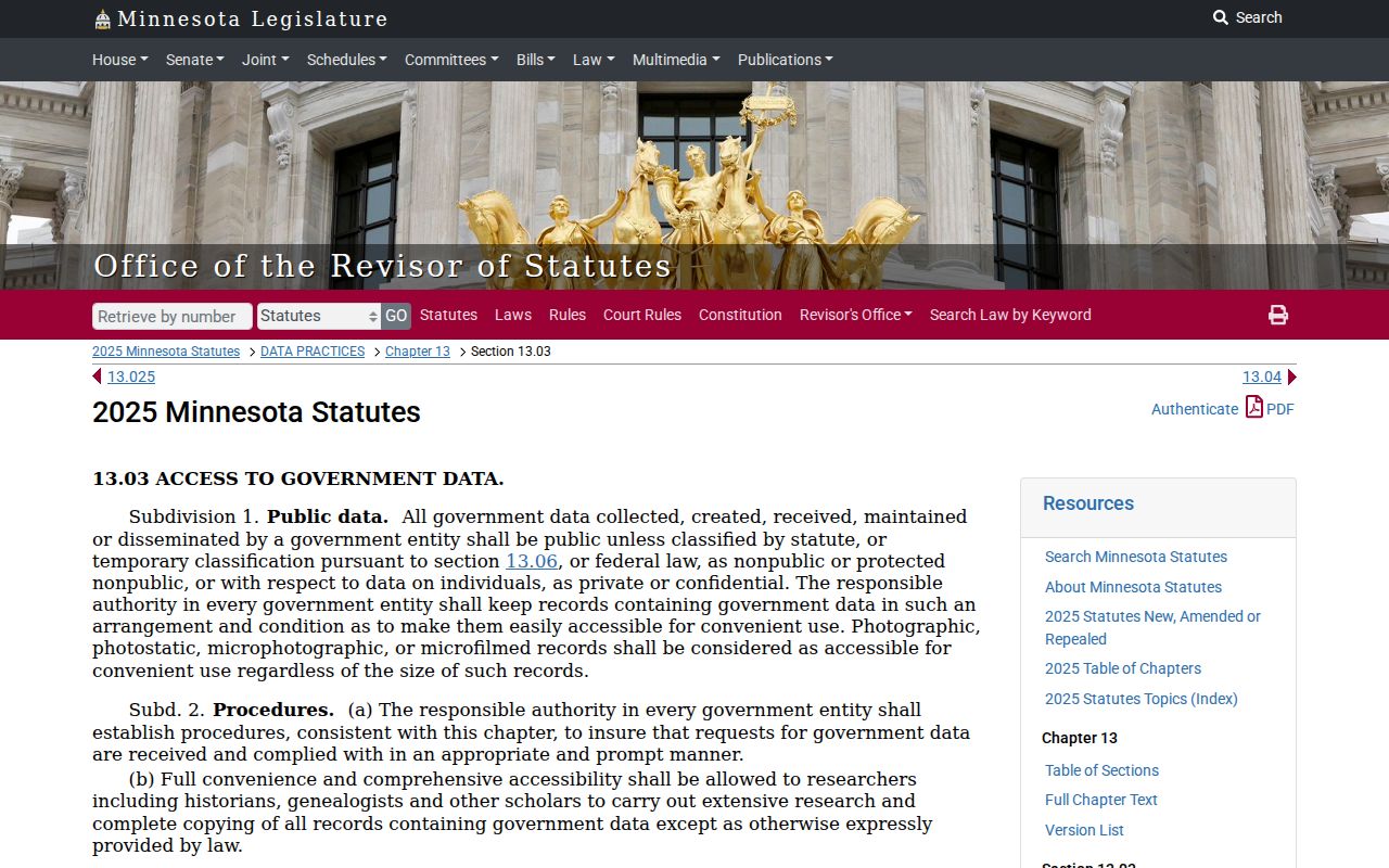 Wells court docket Minnesota government data statute page